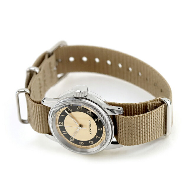 モントルロロイ ミリタリーウォッチ THE TUXEDO DIAL WATCH Copper クォーツ 電池式 腕時計 ブランド メンズ M.R.M.W. txd-copp-03KN アナログ ベージュ 日本製 おしゃれ 防水 プレゼント 男性 実用的