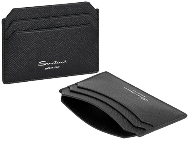 サントーニ カードケース メンズ レディース ブランド Santoni UFPPA2377-FOAN ブラック