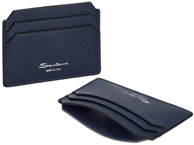 サントーニ カードケース メンズ レディース ブランド Santoni UFPPA2377-FOAN ネイビー
