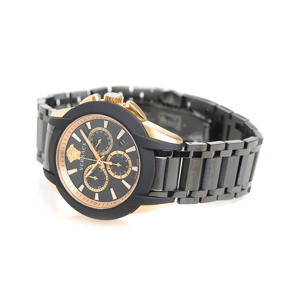 ヴェルサーチ 時計 メンズ 腕時計 キャラクター クロノグラフ スイス製 VEM800418 VERSACE ブラック 新品 高級 ブランド おしゃれ 防水 プレゼント 男性 実用的