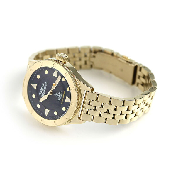 ヴィヴィアン 時計 メンズ スミスフィールド 40mm VV160NVGD Vivienne Westwood ダークネイビー 腕時計 ブランド おしゃれ 防水 プレゼント 男性 実用的