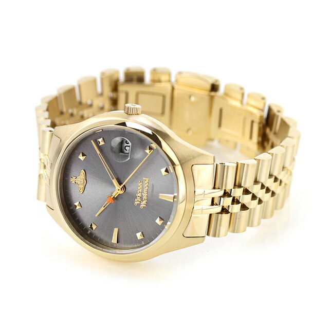 ヴィヴィアン ウエストウッド キャンバーウェル クォーツ 電池式 腕時計 ブランド メンズ Vivienne Westwood VV261GYGD アナログ グレー ゴールド おしゃれ 防水 プレゼント 男性 実用的