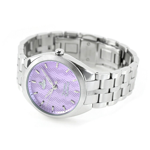 ヴィヴィアン ウエストウッド The Mews クォーツ 電池式 腕時計 ブランド メンズ Vivienne Westwood VV281PPSL アナログ パープル おしゃれ 防水 プレゼント 男性 実用的