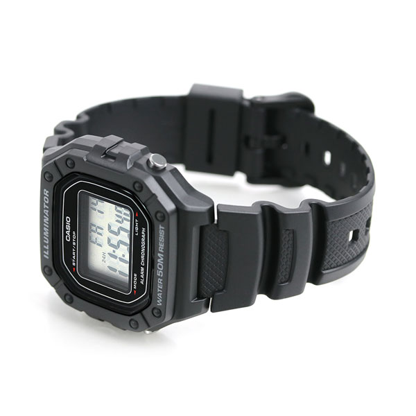 カシオ チープカシオ デジタル ブラック 海外モデル メンズ レディース 腕時計 W-218H-1AVDF CASIO アウトドア チプカシ 時計 ブランド おしゃれ 防水 小さい 軽い かわいい プレゼント 実用的