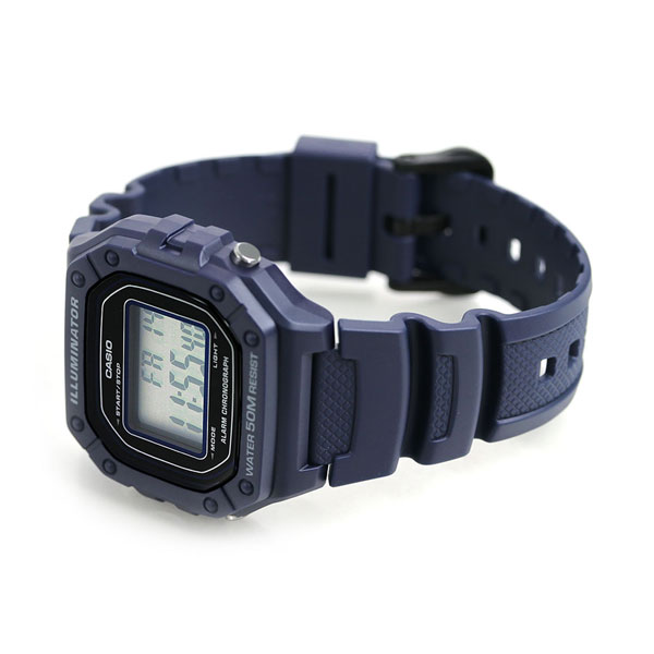カシオ チープカシオ デジタル ネイビー 海外モデル メンズ レディース 腕時計 W-218H-2AVDF CASIO アウトドア チプカシ 時計 ブランド おしゃれ 防水 小さい 軽い かわいい プレゼント 実用的