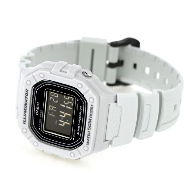 カシオ チープカシオ CASIO アウトドア クォーツ 電池式 W-218H-8BV スタンダード 海外モデル ユニセックス チプカシ メンズ レディース 腕時計 ブランド カシオ CASIO アウトドア デジタル ブラック ライトグレー 黒 おしゃれ 防水 かわいい プレゼント 実用的