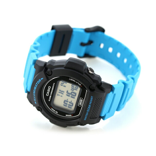 カシオ CASIO アウトドア クォーツ 電池式 W-219H-2A2V スタンダード 海外モデル メンズ 腕時計 カシオ CASIO アウトドア デジタル ブラック ブルー 黒 ブランド おしゃれ 防水 プレゼント 男性 実用的