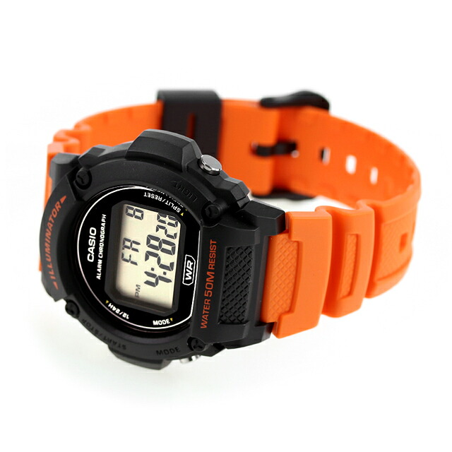 カシオ CASIO アウトドア W-219H-4AV スタンダード チープカシオ チプカシ 海外モデル メンズ 腕時計 カシオ CASIO アウトドア デジタル オレンジ ブランド おしゃれ 防水 小さい 軽い かっこいい プレゼント 男性 実用的