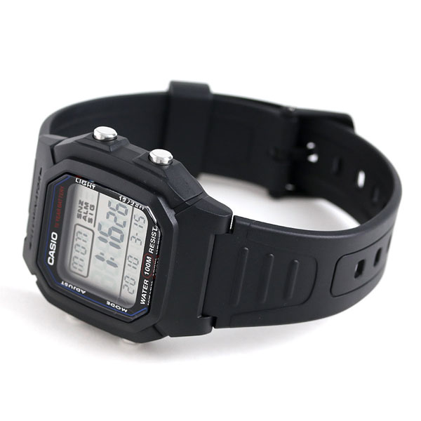 カシオ 腕時計 チープカシオ ストップウォッチ W-800H-1AVDF CASIO ブラック チプカシ 時計 おしゃれ デジタル 学生