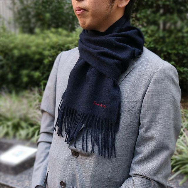 ポールスミス PAUL SMITH マフラー M1A-933D-AS04-47 メンズ ネイビー