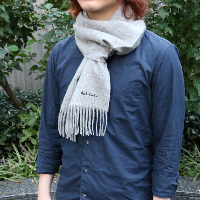 ポールスミス PAUL SMITH マフラー M1A-933D-AS04-70 メンズ ライトグレー