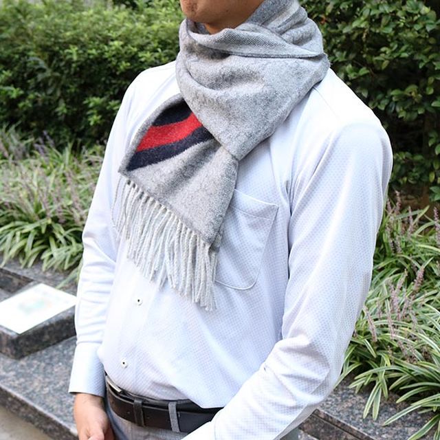 グッチ GUCCI マフラー GG柄 メンズ レディース 570603 3G200 1768 ライトグレー