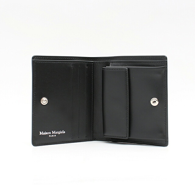 メゾンマルジェラ MAISON MARGIELA 二つ折り財布 二折財布 ミニウォレット SA3UI0007P4745T8013 レディース COMPACT BI FOLD BLACK ブラック ブランド コンパクト ウォレット 高級 おしゃれ プレゼント 実用的