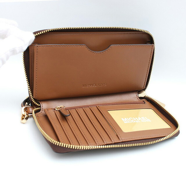 マイケルコース MICHAEL KORS 長財布 35F8GTVW9B-BROWN レディース アウトレット モノグラム ラウンドファスナー ブラウン ブランド ウォレット 高級 おしゃれ プレゼント 実用的