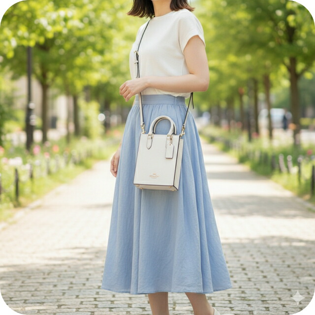 コーチ ショルダーバッグ メッセンジャーバッグ 2way ハンドバッグ COACH PLLD LTH NS MIN TOTE CJ500 IMCHK レディース チョーク ホワイト かわいい 斜めがけ ミニバック アウトレット ブランド 高級 おしゃれ プレゼント 女性 実用的