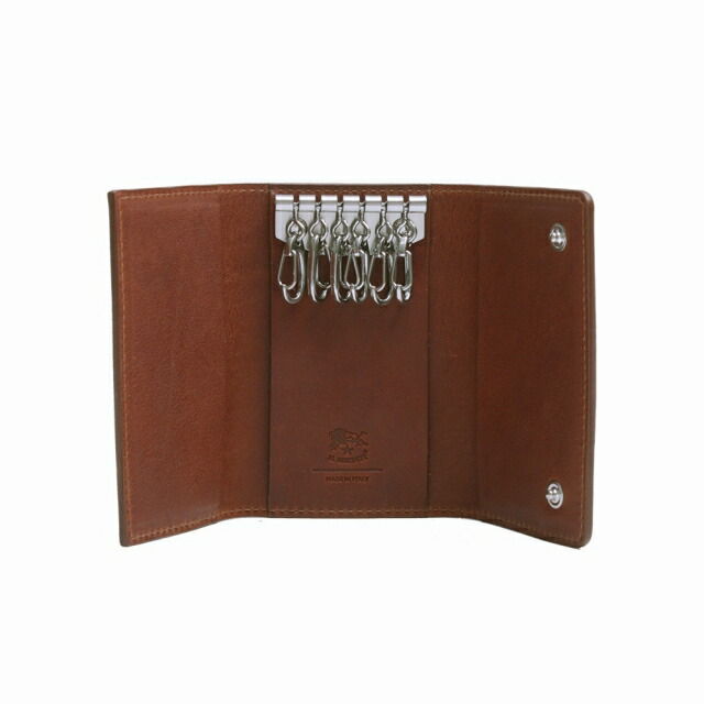 イルビゾンテ IL BISONTE キーケース SKH142-PO0001-BW221N レザー ブラウン ブランド 高級 おしゃれ プレゼント 実用的