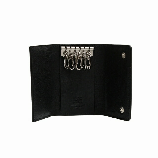 イルビゾンテ IL BISONTE キーケース SKH142-PO0001-BK116N レザー ブラック ブランド 高級 おしゃれ プレゼント 実用的