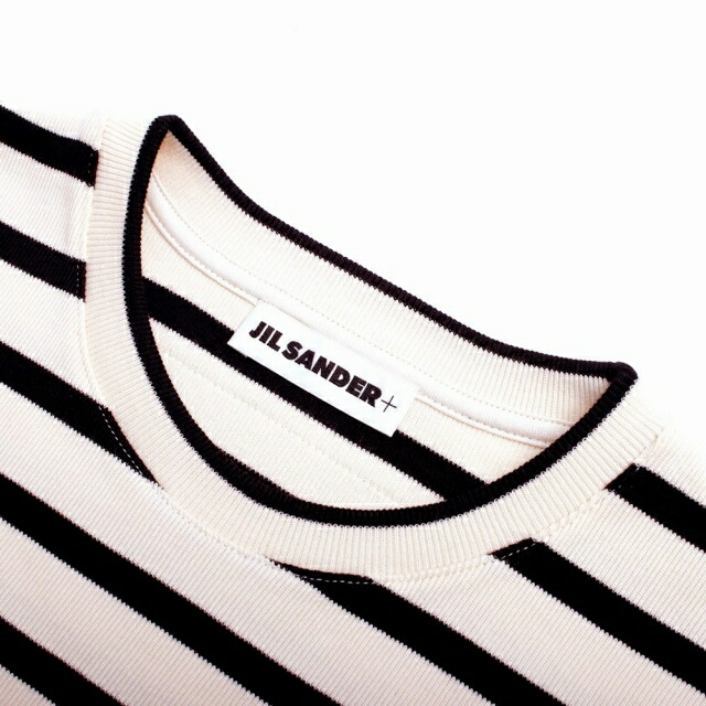 ジルサンダー JIL SANDER Tシャツ J40GC0111-J46497-080-XS レディース クリーム ボーダー JILSANDER