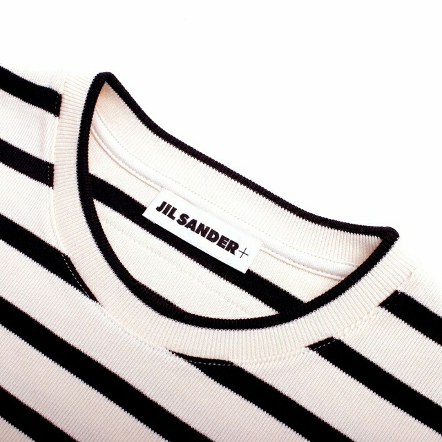 ジルサンダー JIL SANDER Tシャツ J40GC0111-J46497-080-L レディース クリーム ボーダー JILSANDER