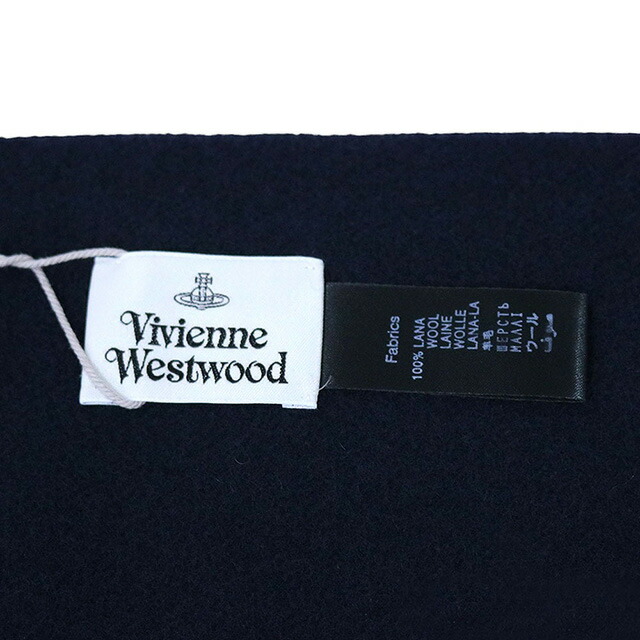 ヴィヴィアンウエストウッド VIVIENNE WESTWOOD マフラー 24-W00Q7-K410 レディース メンズ ネイビーブルー マフラー