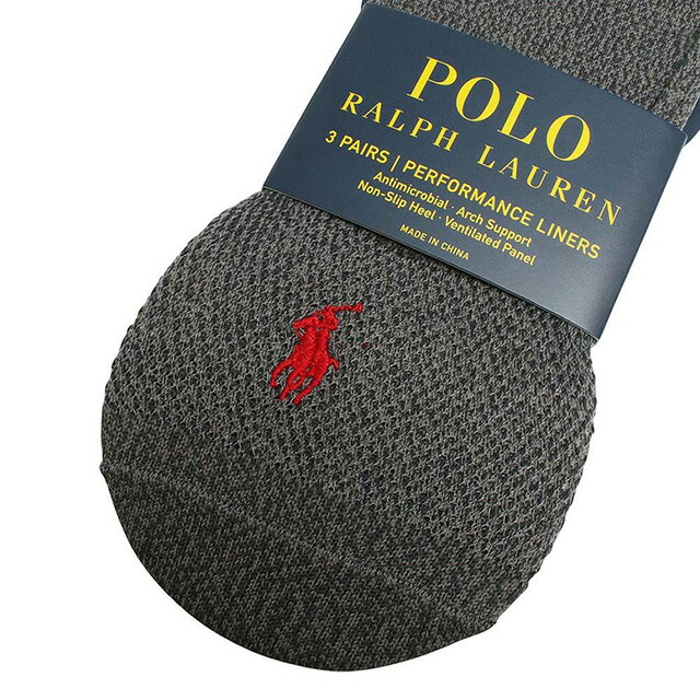 ポロラルフローレン POLO RALPH LAUREN ソックス 8293PK-CHAST メンズ グレー 3個セット 靴下 ブランド