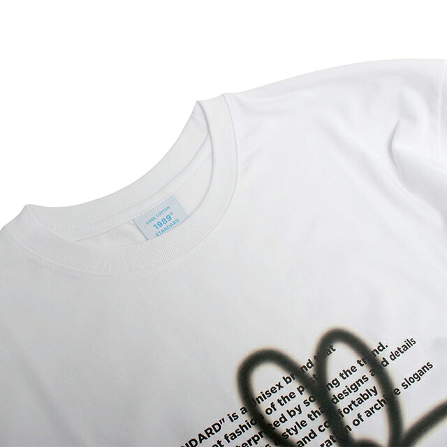 1989スタンダード 1989 STANDARD Tシャツ SISSTD-0034-WHITE-XL ユニセックス ホワイト BW FLOWER Tシャツ Cool Cotton Oversized Fit Tシャツ ブランド