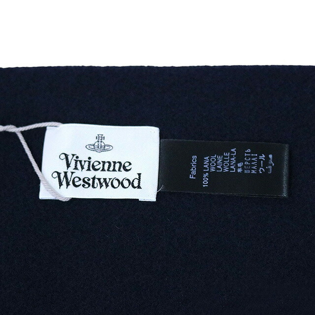 ヴィヴィアンウエストウッド VIVIENNE WESTWOOD マフラー 25-W00Q7-K410 レディース メンズ ネイビーブルー マフラー ブランド