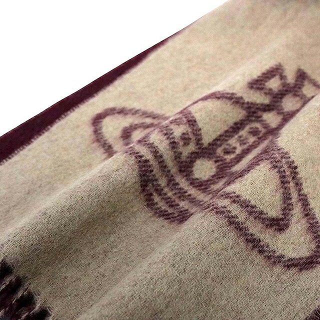 ヴィヴィアンウエストウッド VIVIENNE WESTWOOD マフラー 25-W00ZH-C406 レディース メンズ ビッグオーブロゴ キャメル マフラー ブランド