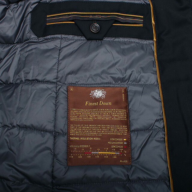 ムーレー MOORER ALBINI-PUM ダウンジャケット アウター MOUGI100090-ALBINI-DARKBLU-50 メンズ ダークブルー ダウンジャケット ブランド