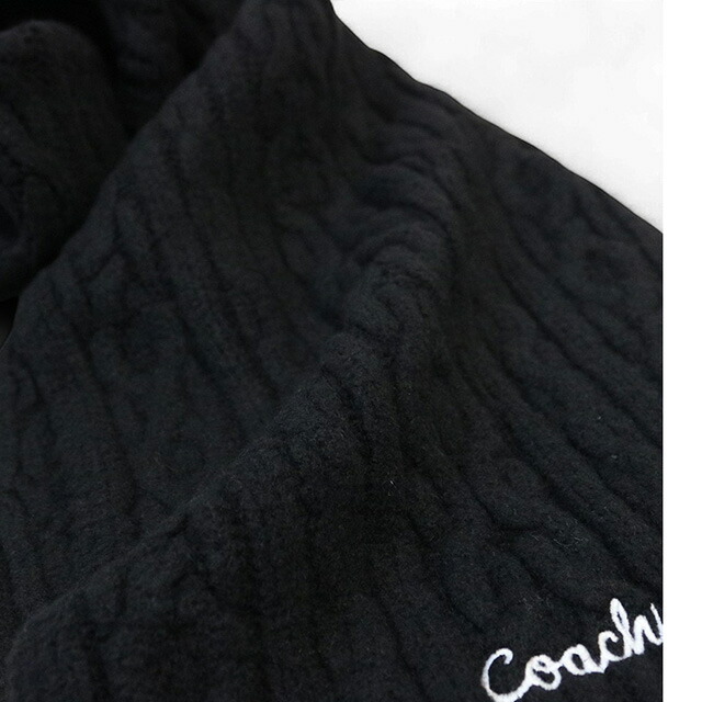 コーチ COACH EMBROIDRED CABLE KNIT MUFFLER マフラー CCL89-BLK ユニセックス マフラー ブランド