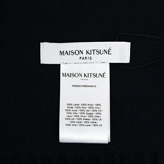 メゾンキツネ MAISON KITSUNE FOX HEAD SCARF マフラー ストール PM06201WB0044-0413 CLASSIC NAVY ユニセックス マフラー ブランド