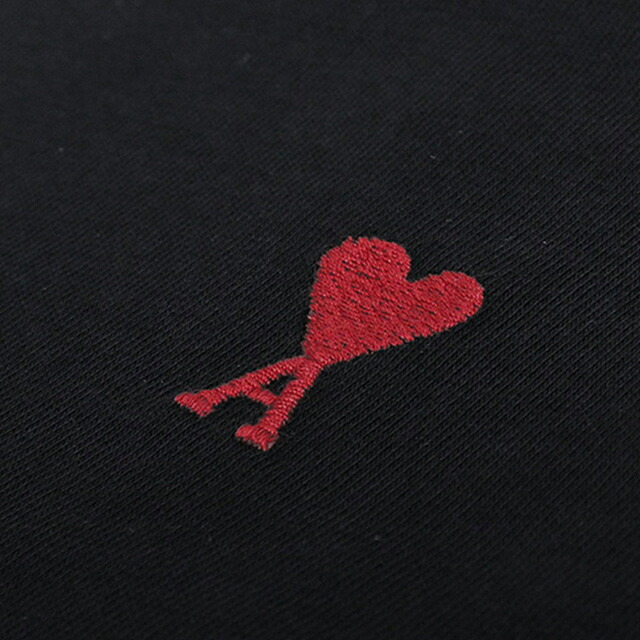 アミパリス AMI PARIS Ami de Coeur パーマネントコレクション Tシャツ BFUTS035-001-L ユニセックス ブラック Tシャツ ブランド