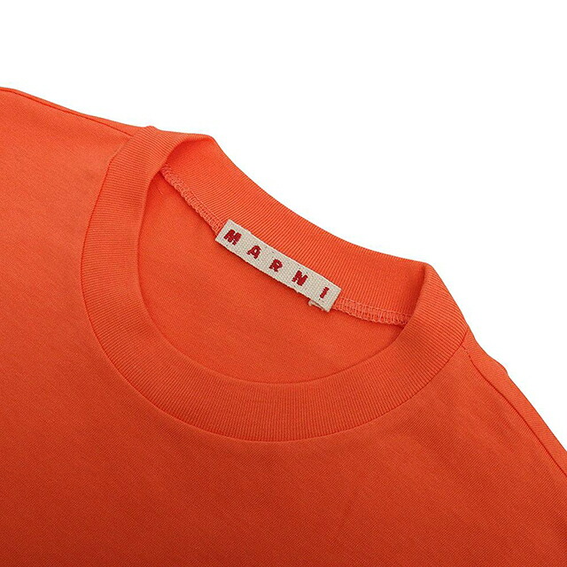 マルニ MARNI Tシャツ ロゴ コットン クルーネックT マルニキッズ MT135U-M002MV-M00RF-0M436-12Y レディース オレンジ Tシャツ ブランド
