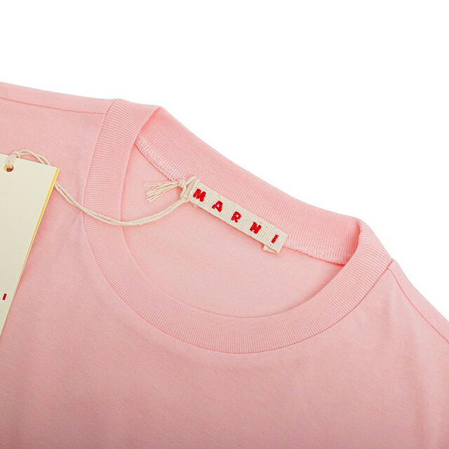 マルニ MARNI Tシャツ ロゴ コットン クルーネックT マルニキッズ MT290F-M01601-M00RF-0M351-14Y レディース ピンク Tシャツ ブランド