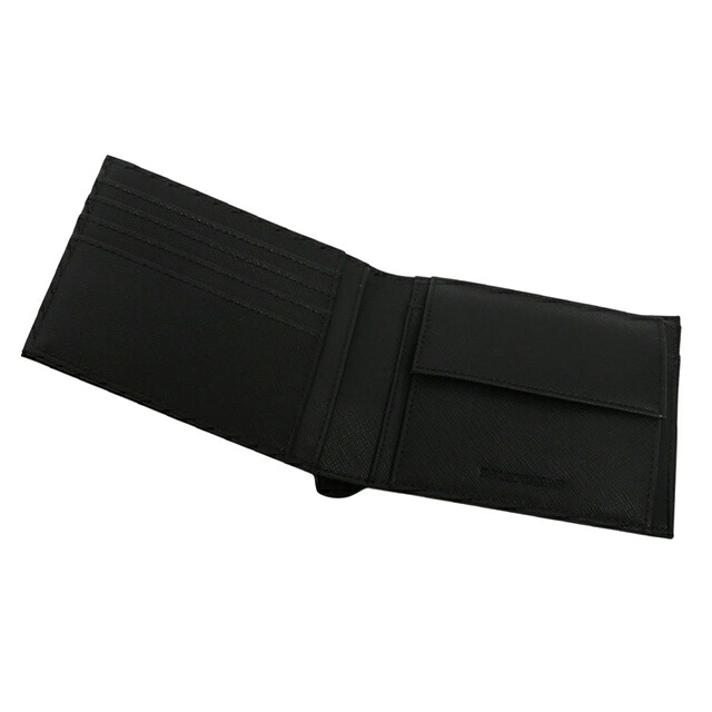 エンポリオ アルマーニ EMPORIO ARMANI 二つ折り財布 二折財布 y4r165-y138e-81072 メンズ BLACK ブランド コンパクト ウォレット 高級 おしゃれ プレゼント 実用的