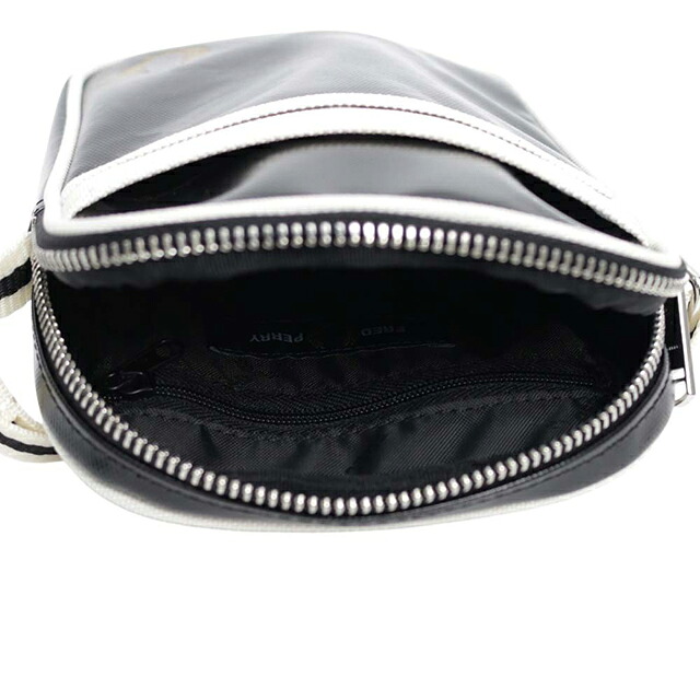 フレッドペリー FRED PERRY Classic Small Side Bag ショルダーバッグ l1179-d57 ユニセックス Black Ecru ブランド 斜めがけ ブランド 高級 おしゃれ プレゼント 男性 実用的 かっこいい