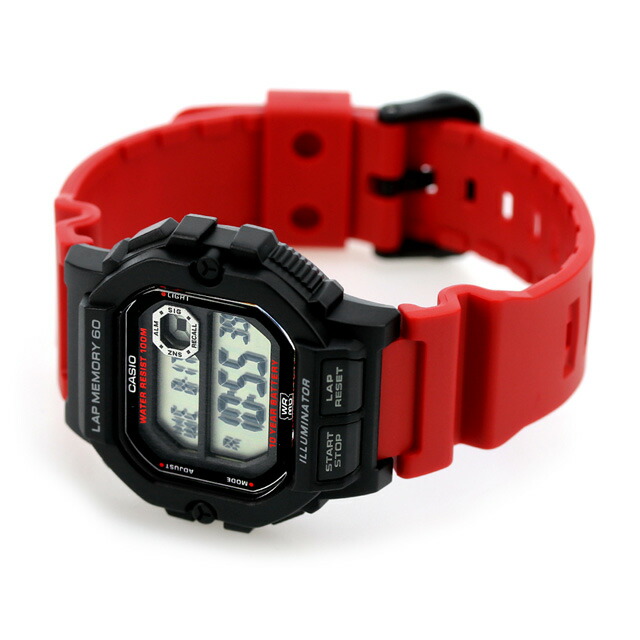 CASIO アウトドア カシオ クオーツ WS-1400H-4AV チープカシオ チプカシ 海外モデル メンズ 腕時計 カシオ CASIO アウトドア レッド 赤 ブランド おしゃれ 防水 小さい 軽い かっこいい プレゼント 男性 実用的
