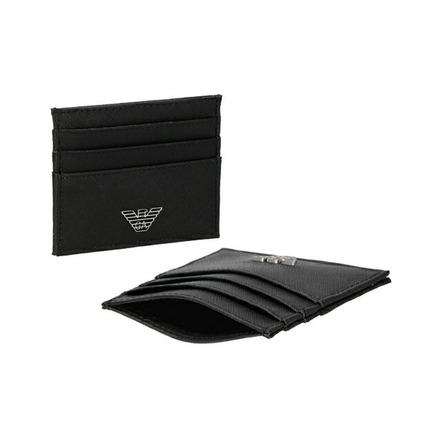 エンポリオ・アルマーニ カードケース メンズ EMPORIO ARMANI Y4R173Y138E 81072 ブラック 定期入れ ブランド 高級 おしゃれ プレゼント 実用的