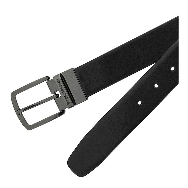 エンポリオ・アルマーニ ベルト メンズ ブランド EMPORIO ARMANI リバーシブル Y4S576-Y748I 88044 ブラック/ダークブラウン