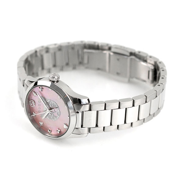 グッチ 時計 レディース Gタイムレス クオーツ 腕時計 GUCCI YA1265013 ピンクシェル 高級 ブランド おしゃれ 防水 軽い 華奢 かわいい プレゼント 女性 実用的