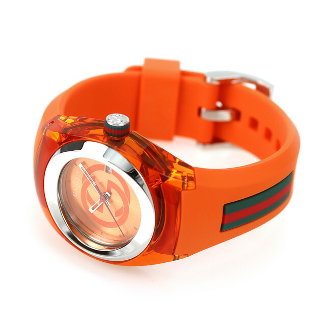 グッチ 時計 レディース GUCCI 腕時計 シンク 36mm オレンジ YA137311 高級 ブランド おしゃれ 防水 軽い 華奢 かわいい プレゼント 女性 実用的