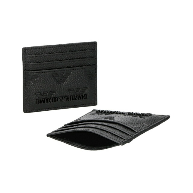 エンポリオ・アルマーニ カードケース メンズ EMPORIO ARMANI YEM320Y142V 81072 ブラック 定期入れ ブランド 高級 おしゃれ プレゼント 実用的