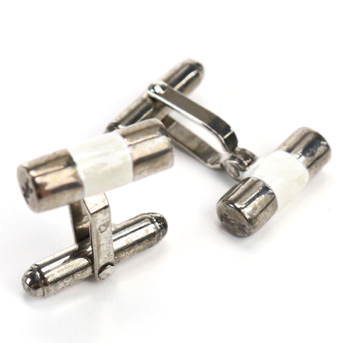 サンローラン カフス メンズ SAINT LAURENT メタル 185266 ホワイト系 アクセサリー プレゼント 実用的