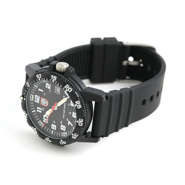 ルミノックス 0300シリーズ 腕時計 LUMINOX レザーバック シータートル 0301 オールブラック 時計 ブランド おしゃれ 防水 文字盤 大きい プレゼント 男性 実用的