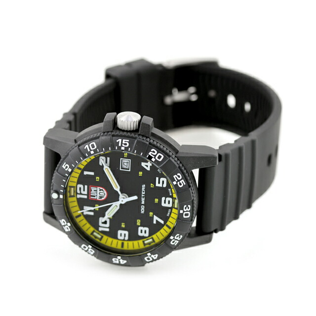 ルミノックス レザーバック シータートル ジャイアント 0320シリーズ クォーツ 電池式 腕時計 ブランド メンズ LUMINOX 0325 アナログ ブラック 黒 スイス製 おしゃれ 防水 文字盤 大きい プレゼント 男性 実用的