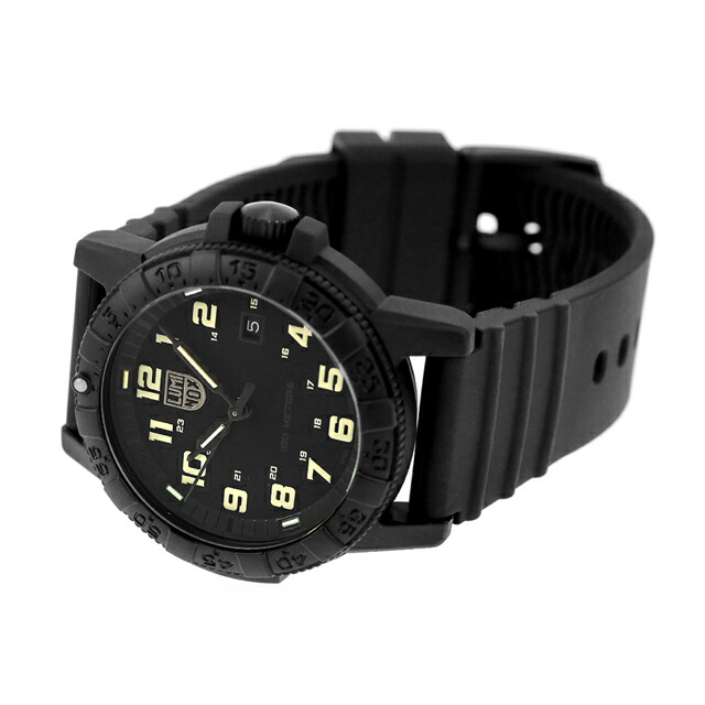 ルミノックス レザーバック シータートル ジャイアント 0320 シリーズ クォーツ 電池式 腕時計 ブランド メンズ LUMINOX XS.0330 アナログ ブラック 黒 スイス製 おしゃれ 防水 文字盤 大きい プレゼント 男性 実用的
