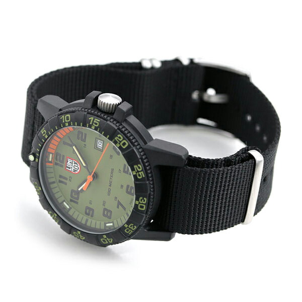 ルミノックス 0320シリーズ レザーバック シータートル ジャイアント 44mm 0337 LUMINOX メンズ 腕時計 カーキ ブラック ブランド おしゃれ 防水 文字盤 大きい プレゼント 男性 実用的