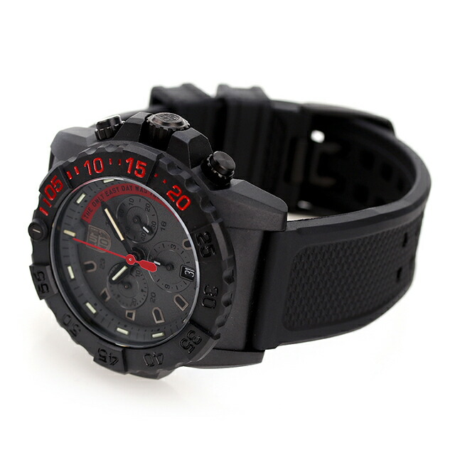 ルミノックス 3580シリーズ ネイビーシールズ クロノグラフ 45mm 3581.EY LUMINOX メンズ 腕時計 ブラック レッド 時計 ブランド おしゃれ 防水 文字盤 大きい プレゼント 男性 実用的