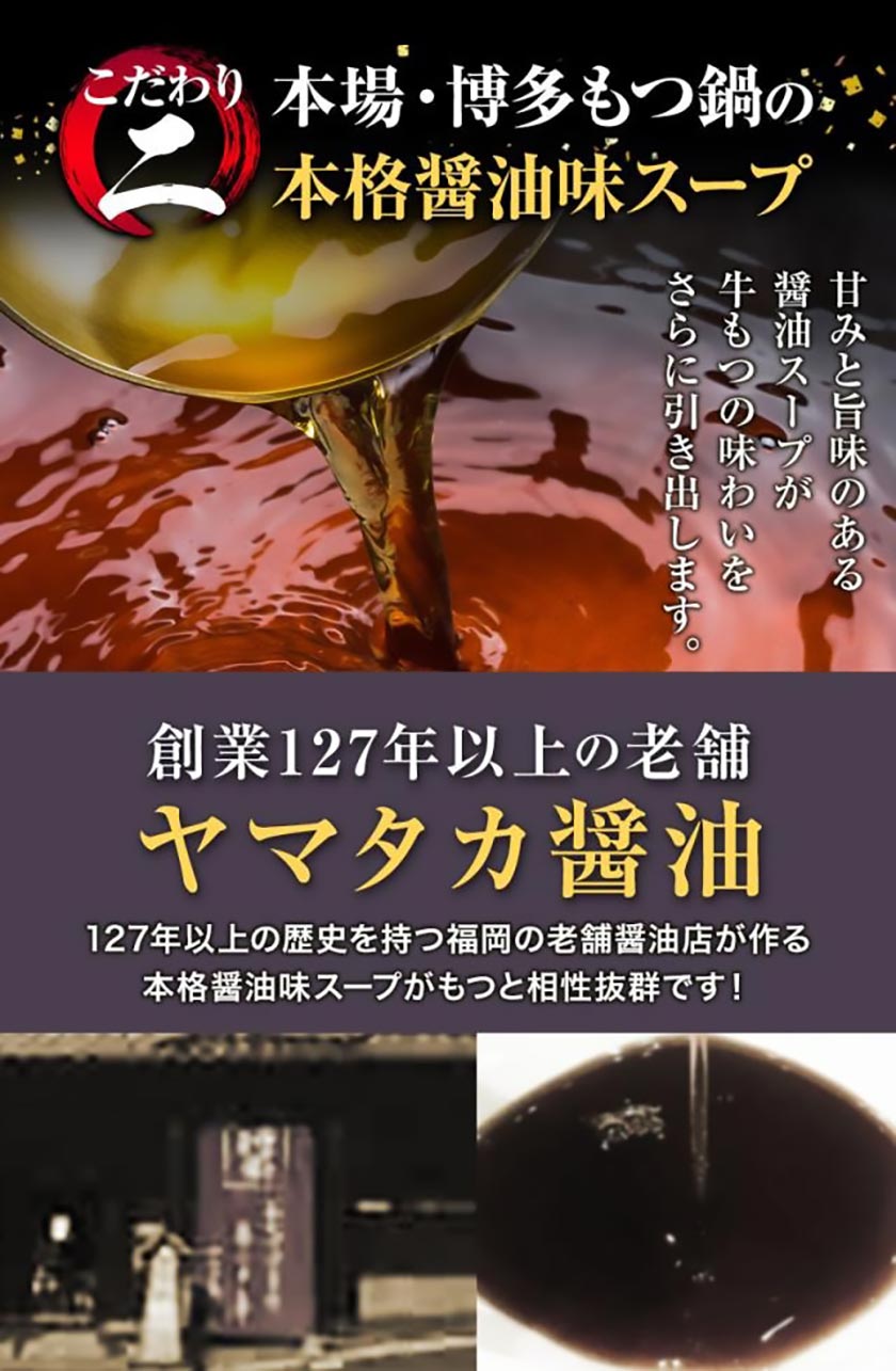 もつ鍋 4～5人前 本格醤油味 国産 牛 もつ 500g ちゃんぽん麺 付き 醤油 ちゃんぽん 冷凍 博多 福岡 1-5営業日以内に発送予定（土日祝除く）