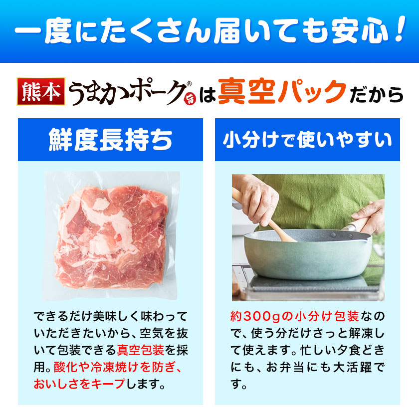 訳あり 豚肉 切り落とし 1.8kg 300g×6袋 豚 細切れ こま切れ 肉じゃが 小分け うまかポーク ぶた肉 真空パック 簡易包装 《7-14営業日以内に発送予定(土日祝日除く)》